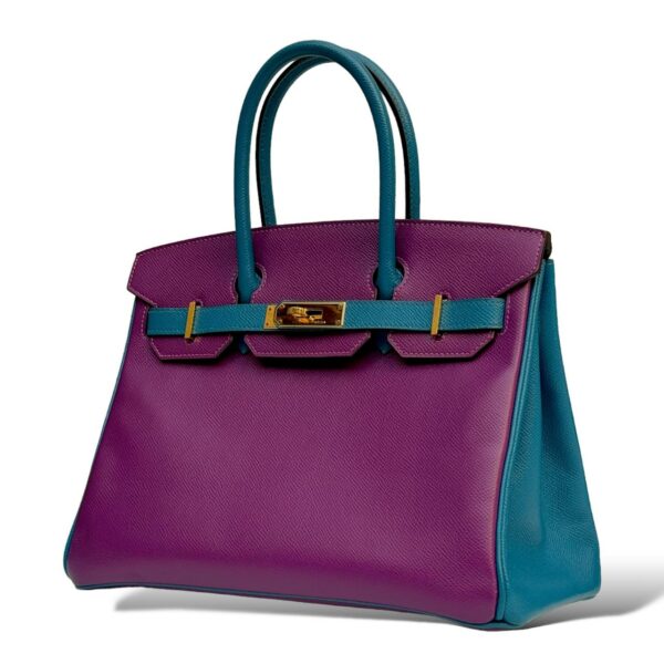 Hermes Birkin 30 Anemone, Turquoise Epsom GHW - Image 5