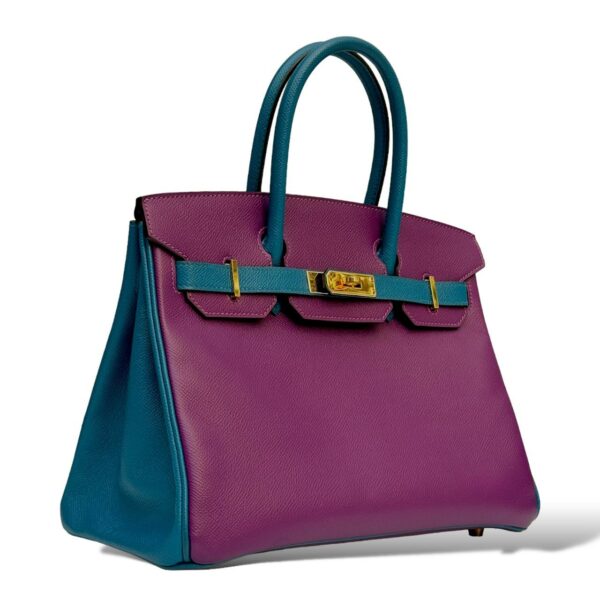 Hermes Birkin 30 Anemone, Turquoise Epsom GHW - Image 2