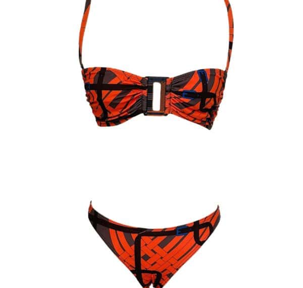 Hermes Dalia Gris Pierre Bikini Size 38