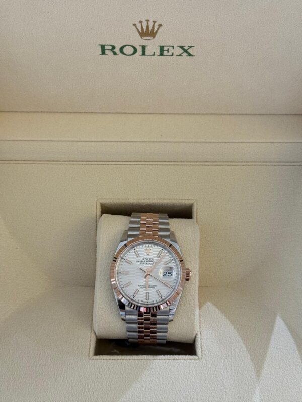 Rolex Perpertual Datejust 36mm 126231 Motif Grey Dial Oystersteel and Rose Gold - Image 3