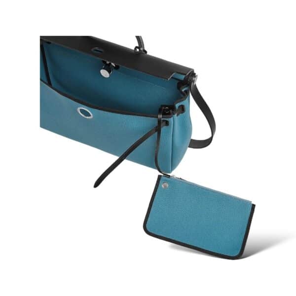 Hermes Herbag Messenger 39 New Bleu Jean / Noir PHW - Image 3