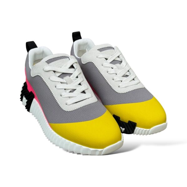 Hermes Bouncing 43.5 EU Multicolore Jaune Sneakers - Image 2