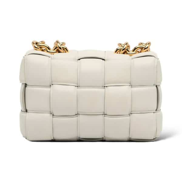 Bottega Veneta Chalk Padded Leather Chain Cassette Shoulder Bag - Image 2