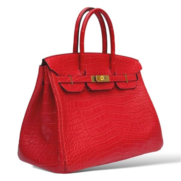 Hermes Birkin 35 Rouge Croco GHW - Image 2