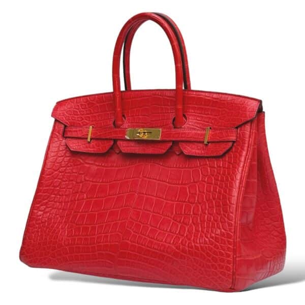 Hermes Birkin 35 Rouge Croco GHW - Image 5