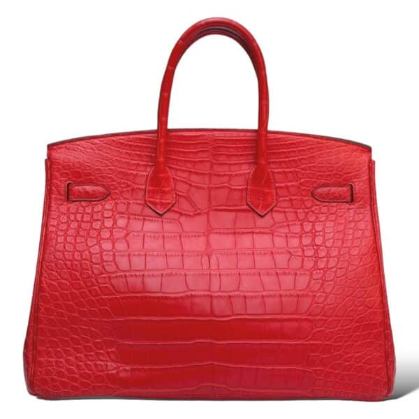 Hermes Birkin 35 Rouge Croco GHW - Image 4