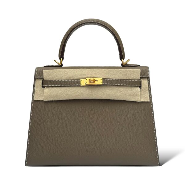 Hermes Kelly 25 Etoupe Epsom GHW