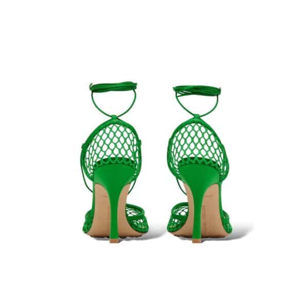 Bottega Veneta Stretch 36.5 EU Green Lace-Up Sandal - Image 2