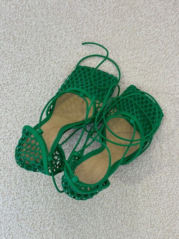 Bottega Veneta Stretch 36.5 EU Green Lace-Up Sandal - Image 3