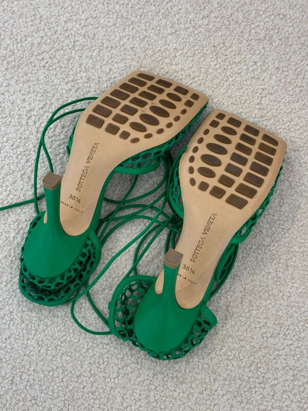 Bottega Veneta Stretch 36.5 EU Green Lace-Up Sandal - Image 4