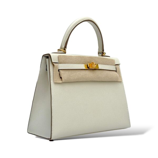 Hermes Kelly 25 Craie Epsom GHW - Image 2