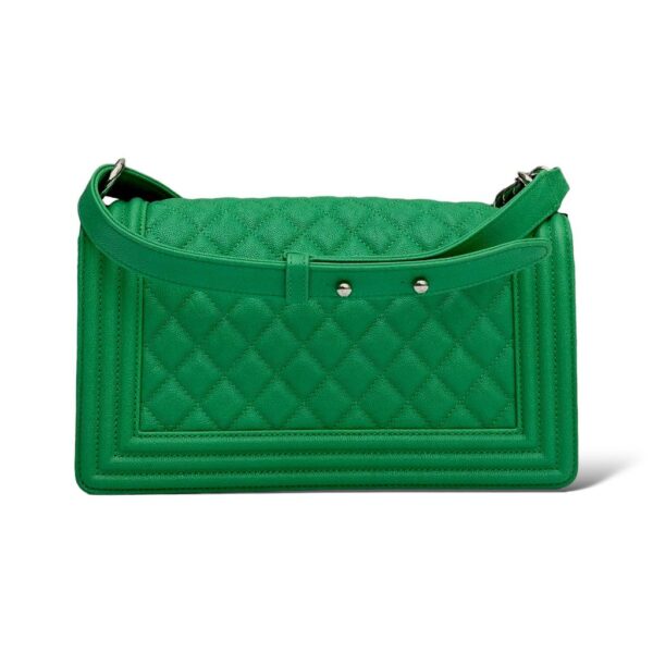 Chanel Caviar Green Quilted Medium Boy Flap Bag - Image 3