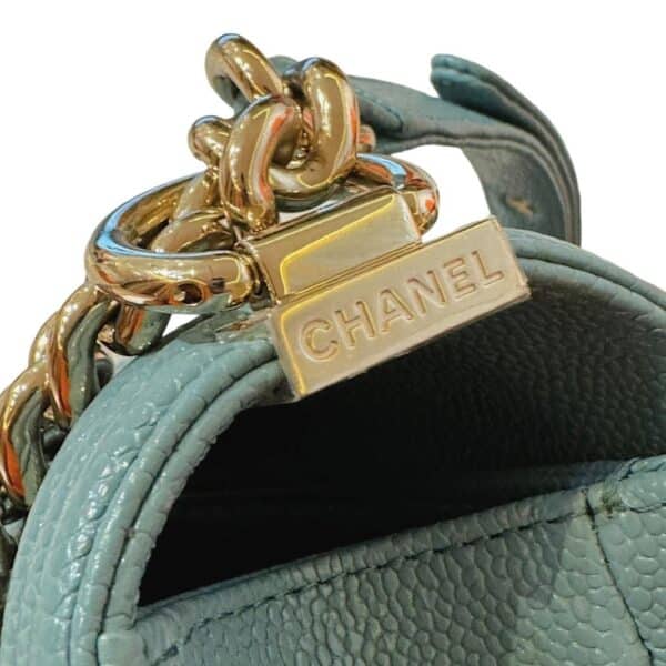Chanel Caviar Tiffany Blue Quilted Small Boy Flap Bag - Image 11