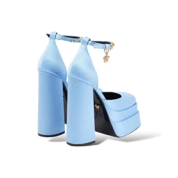 Versace Medusa Aevitas 38.5 EU Satin Platform Pumps - Image 2