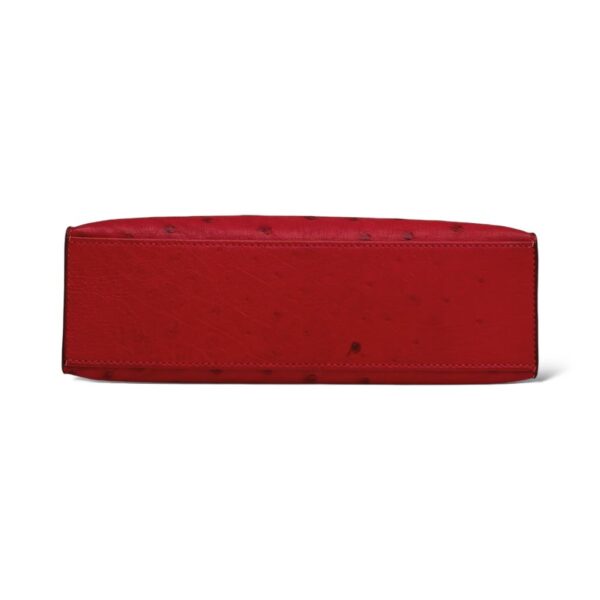 Hermes Kelly Pochette Rouge Vif Ostrich GHW - Image 6