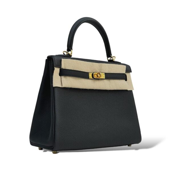 Hermes Kelly 25 Black Togo GHW - Image 2