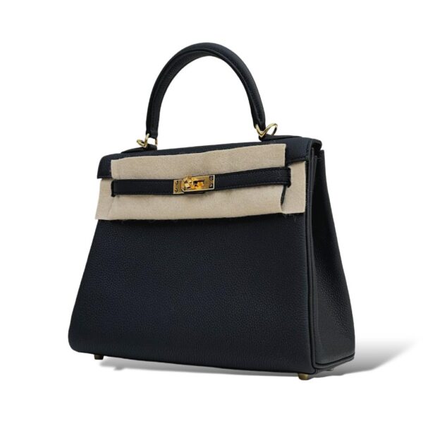 Hermes Kelly 25 Black Togo GHW - Image 5