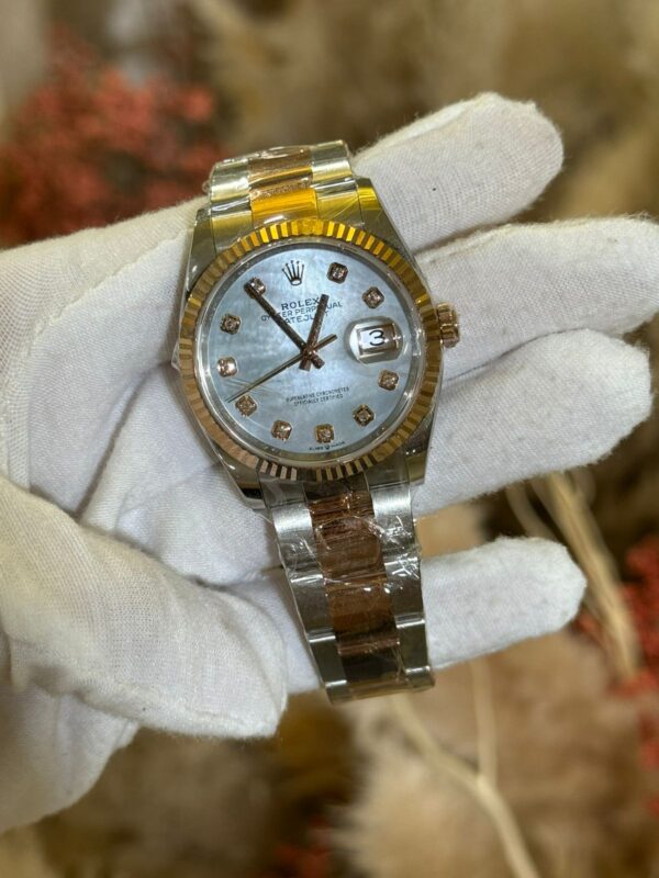 Rolex Datejust 36mm 126231 Oystersteel and Everose Gold Mother-of-Pearl Dial Diamond-Set Dial - Image 2