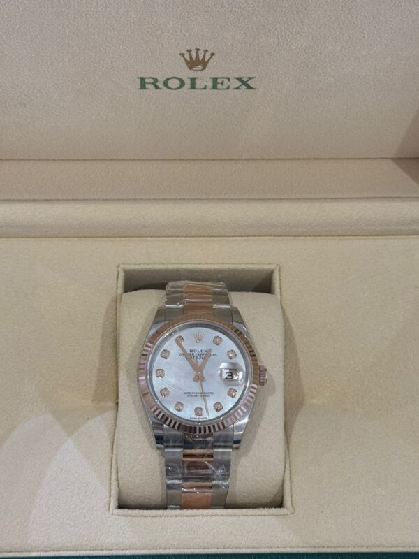 Rolex Datejust 36mm 126231 Oystersteel and Everose Gold Mother-of-Pearl Dial Diamond-Set Dial - Image 3