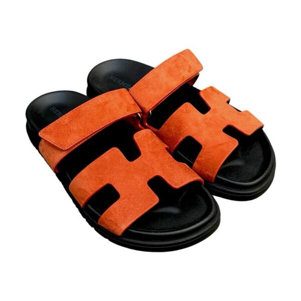 Hermes Chypre 38.5 EU Orange Canyon Suede - Image 2