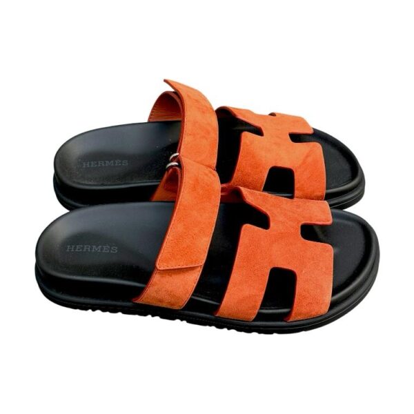 Hermes Chypre 38.5 EU Orange Canyon Suede - Image 3