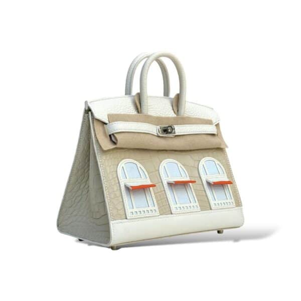 Hermes Birkin 20 Faubourg Sous La Neige Croco/Togo PHW - Image 2