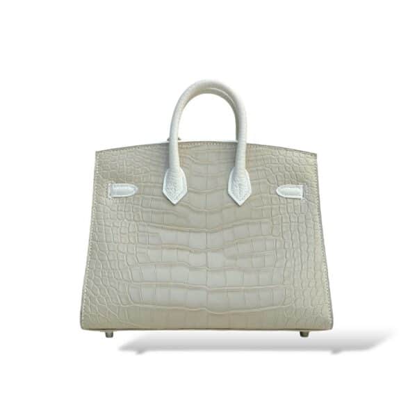 Hermes Birkin 20 Faubourg Sous La Neige Croco/Togo PHW - Image 4