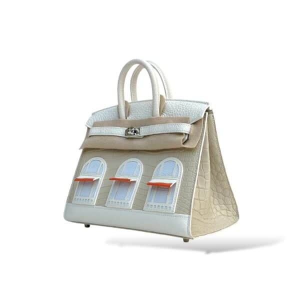 Hermes Birkin 20 Faubourg Sous La Neige Croco/Togo PHW - Image 5