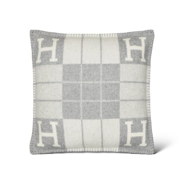 Hermes Avalon Pillow Écru/Gris Clair