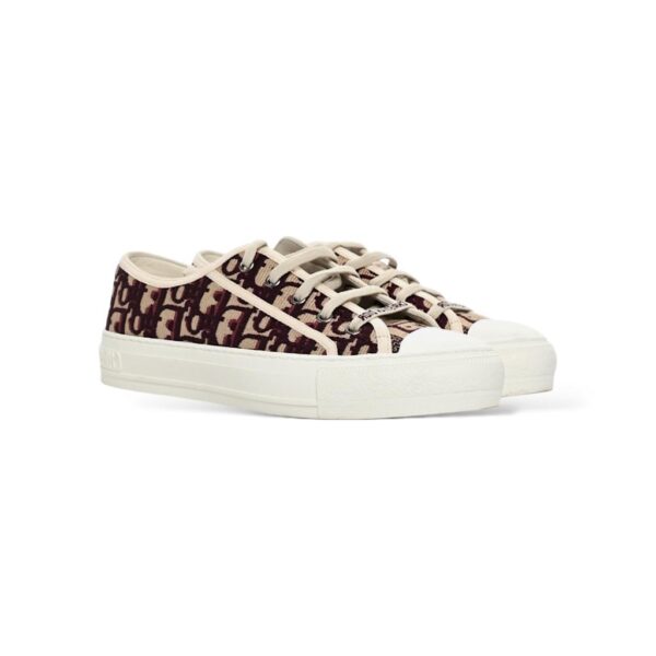 Dior Canvas Oblique 36.5 EU Walk'N'Dior Low Top Sneakers Deep Amaranth