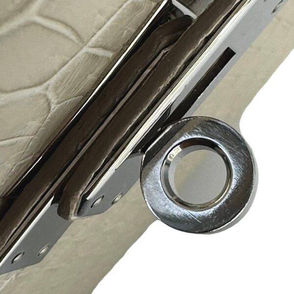 Hermes Kelly 25 Beton Croco PHW - Image 6