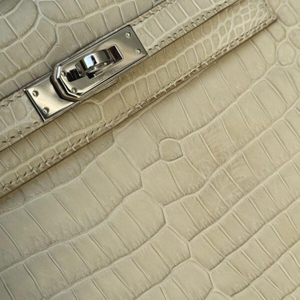 Hermes Kelly 25 Beton Croco PHW - Image 7