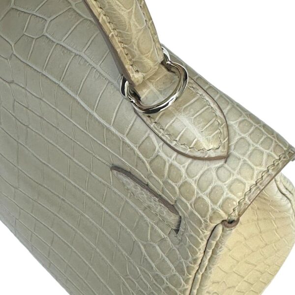 Hermes Kelly 25 Beton Croco PHW - Image 8