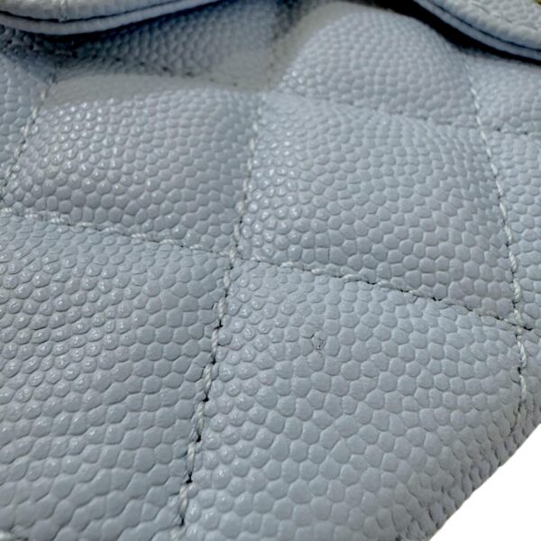Chanel Caviar Quilted Small Wavy CC Hobo Light Blue Bag - Image 4