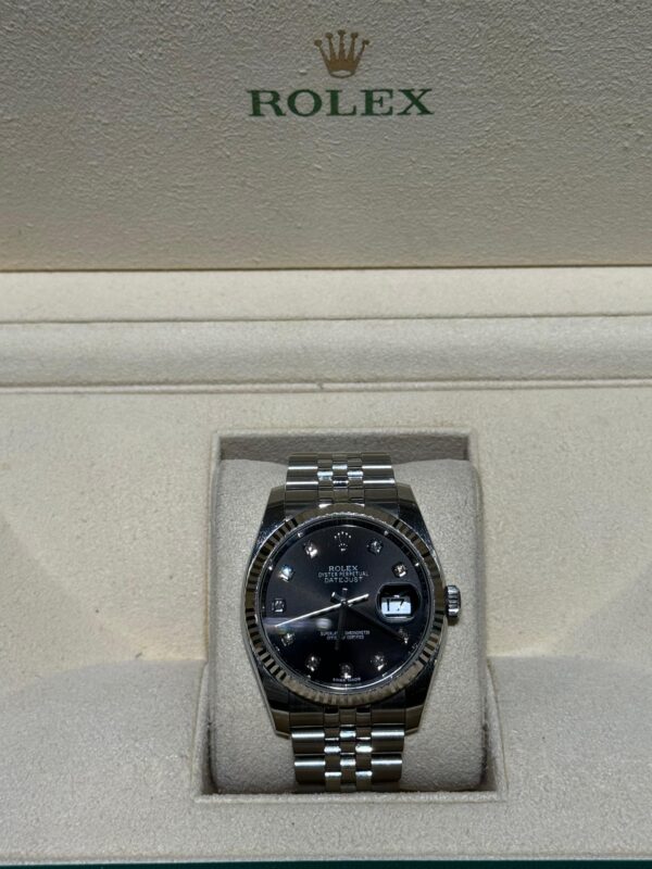 Rolex Datejust 36mm 116234 Steel and White Gold Black Diamonds Dial - Image 4