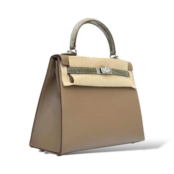 Hermes Kelly 25 Etoupe/Gris Tourterelle Touch PHW - Image 2