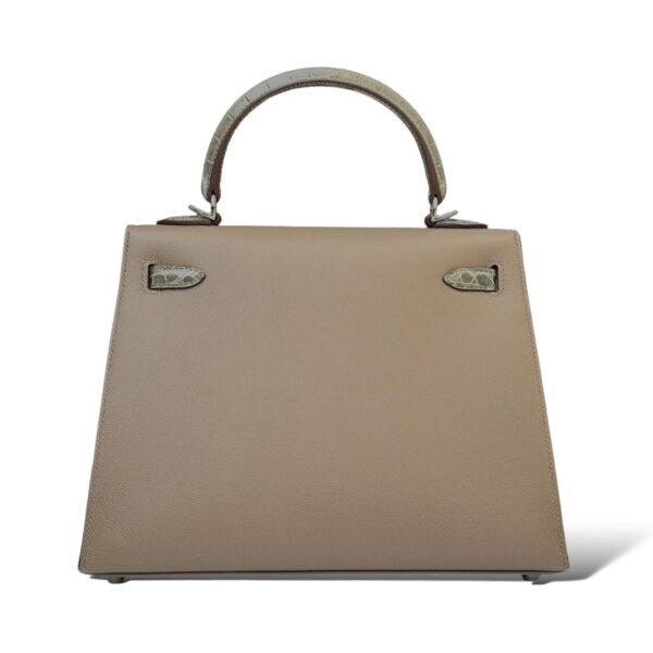Hermes Kelly 25 Etoupe/Gris Tourterelle Touch PHW - Image 4