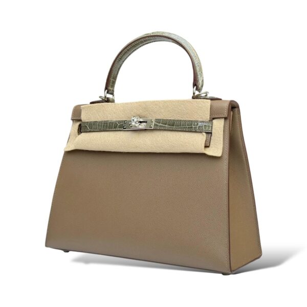 Hermes Kelly 25 Etoupe/Gris Tourterelle Touch PHW - Image 5