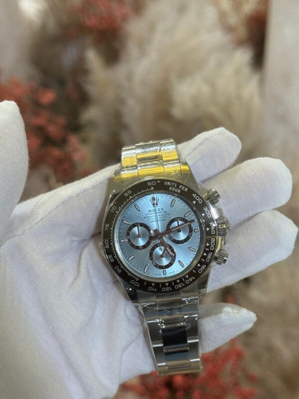 Rolex Cosmograph Daytona 40mm 126506 Ice Blue Dial Chestnut Brown Bezel Oyster Platinum Bracelet - Image 5