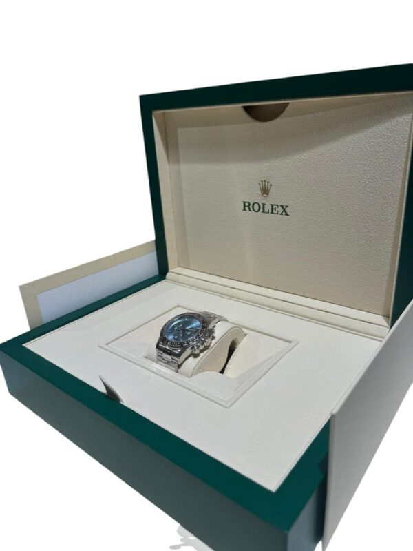 Rolex Cosmograph Daytona 40mm 126506 Ice Blue Dial Chestnut Brown Bezel Oyster Platinum Bracelet - Image 2