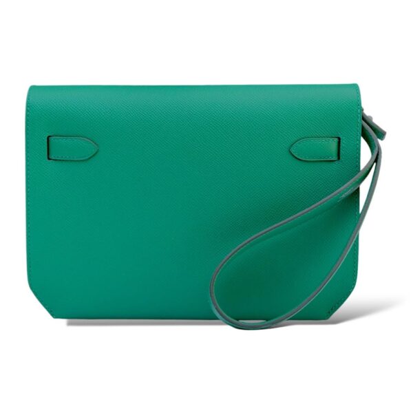 Hermes Kelly Depeche Vert Vertigo Epsom PHW - Image 3