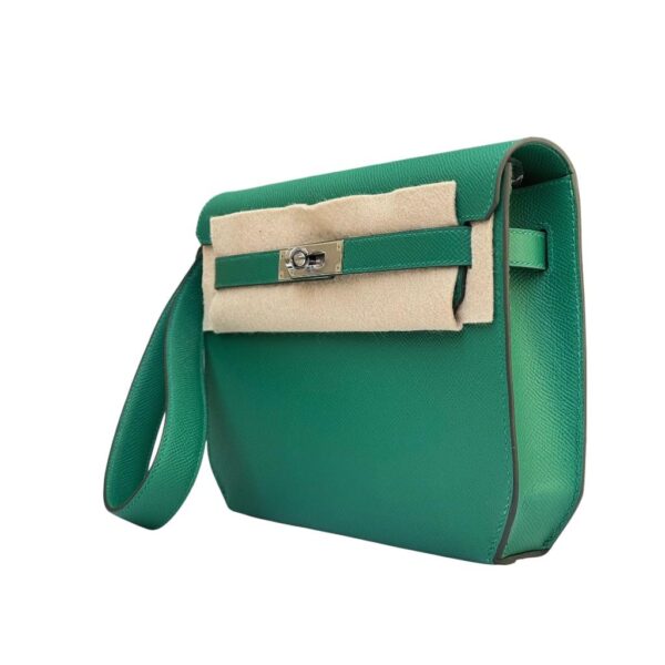 Hermes Kelly Depeche Vert Vertigo Epsom PHW - Image 4
