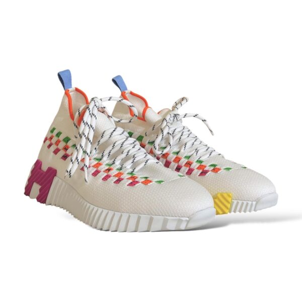 Hermes Flex 36.5 EU Multicolore Blanc Slip-on Sneakers