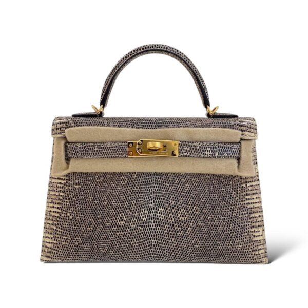 Hermes Kelly Mini Ombre Lizard GHW