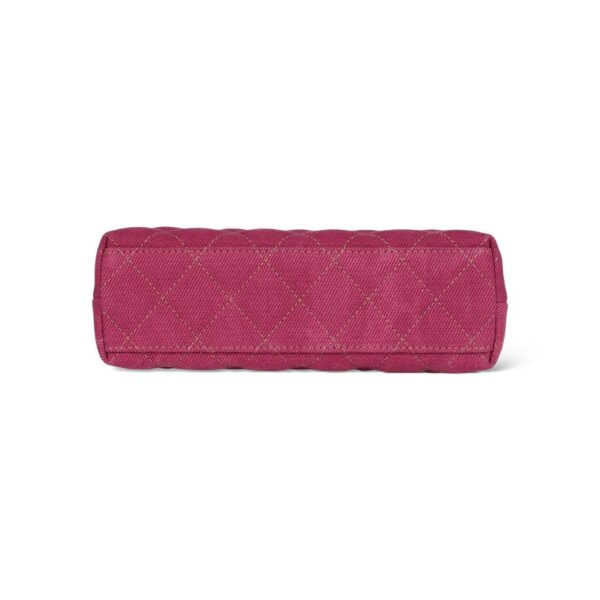 CHANEL Small Kelly Shopper Pink Washed Denim Bag - Image 6