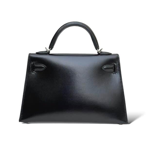 Hermes Kelly Mini Cloute Black Box Leather PHW - Image 4