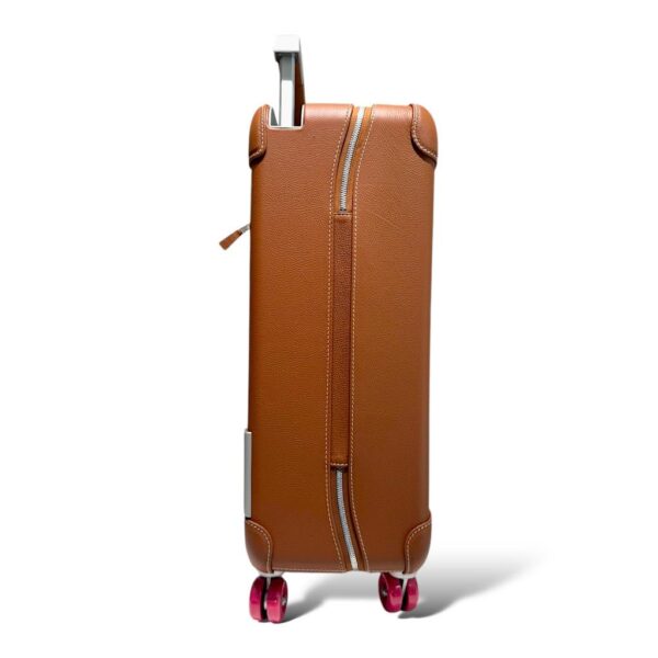 Hermes Suitcase Leopard Gold Canvas PHW - Image 4