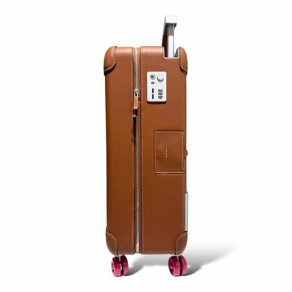 Hermes Suitcase Leopard Gold Canvas PHW - Image 6