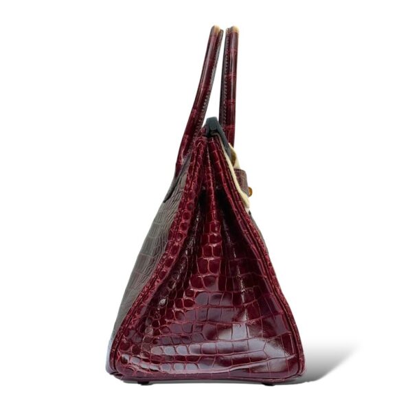 Hermes Birkin 30 Bordeaux Croco GHW - Image 3