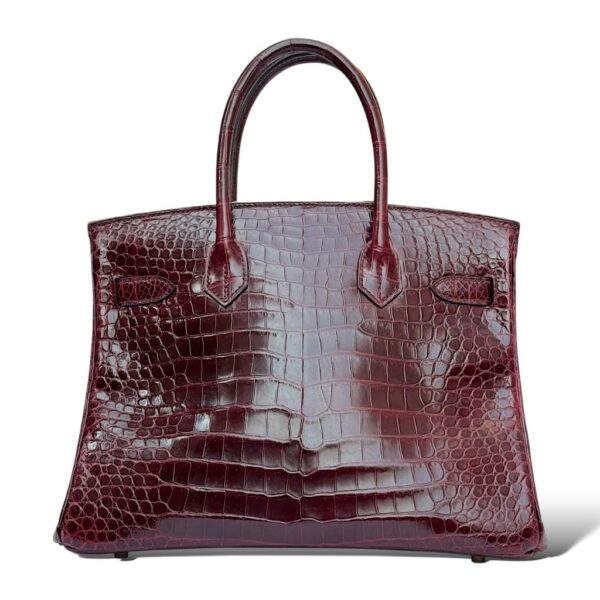 Hermes Birkin 30 Bordeaux Croco GHW - Image 5